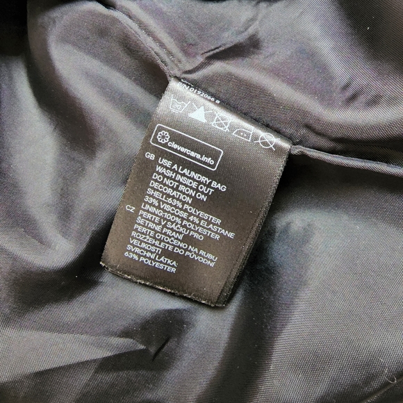 Rare H&M Black Beading Fringe Tassel Shoulder Badges Suit Jacket Co ord Set. - Picture 9 of 17